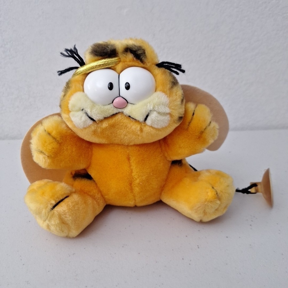 RARE Vtg 1981 DAKIN Garfield "FALLIN' ANGEL" Stuck On You Window Clinger NWT